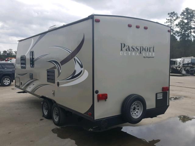 4YDT23827GT412520 - 2016 KEYSTONE PASSPORT BEIGE photo 3