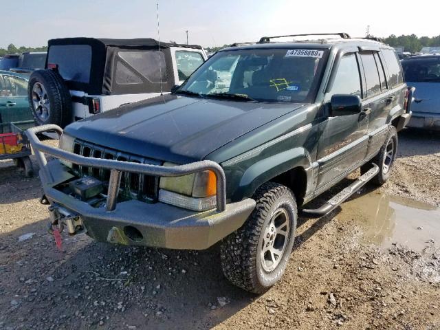 1J4GZ78Y2TC331487 - 1996 JEEP GRAND CHER GREEN photo 2