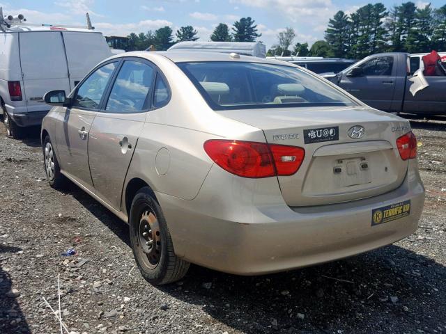 KMHDU46D78U478827 - 2008 HYUNDAI ELANTRA GL GOLD photo 3