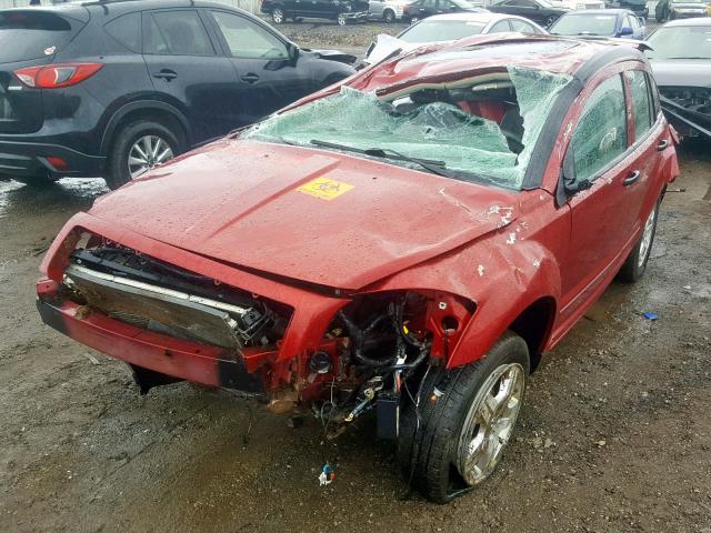 1B3HB48B67D590154 - 2007 DODGE CALIBER SX RED photo 2