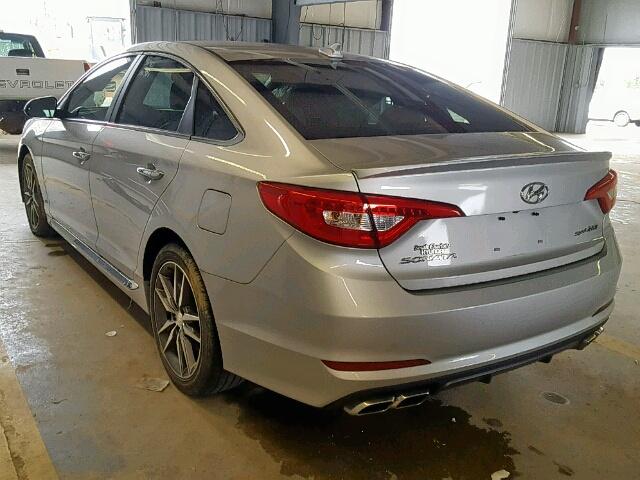 5NPE34AB2FH062130 - 2015 HYUNDAI SONATA SPO SILVER photo 3