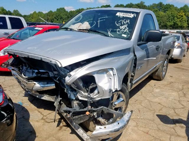 1D7HA16K68J156764 - 2008 DODGE RAM 1500 S SILVER photo 2