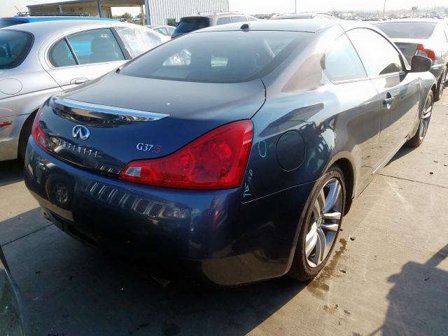 JNKCV64E49M603125 - 2009 INFINITI G37 BASE BLUE photo 4