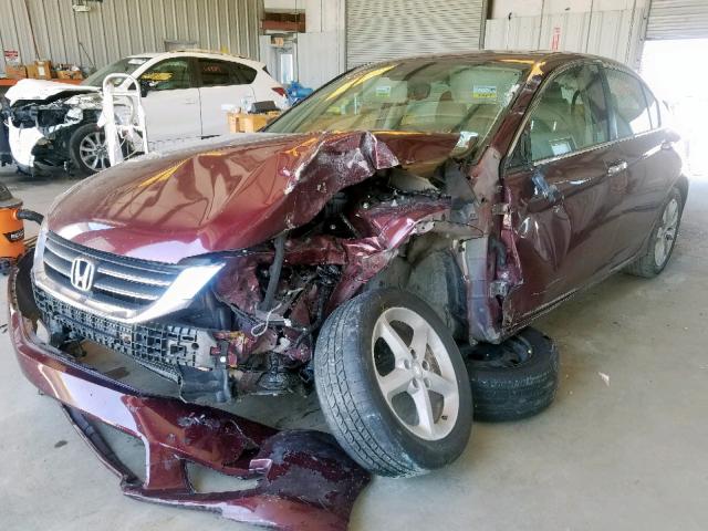 1HGCR2F84FA188392 - 2015 HONDA ACCORD EXL MAROON photo 2