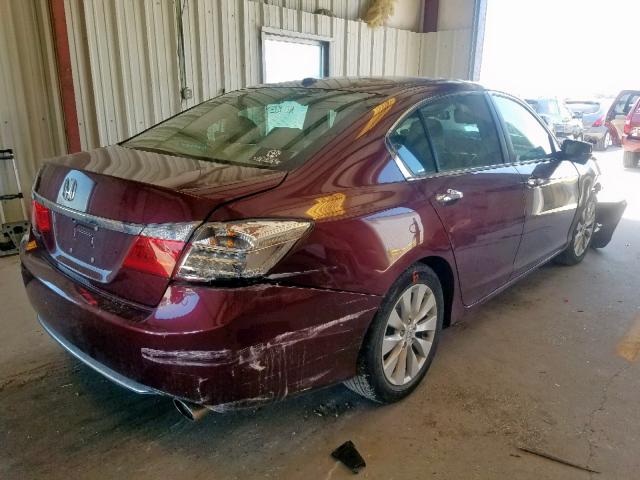 1HGCR2F84FA188392 - 2015 HONDA ACCORD EXL MAROON photo 4