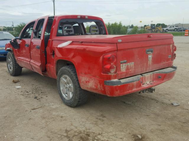 1D7HE48NX5S341712 - 2005 DODGE DAKOTA QUA RED photo 3