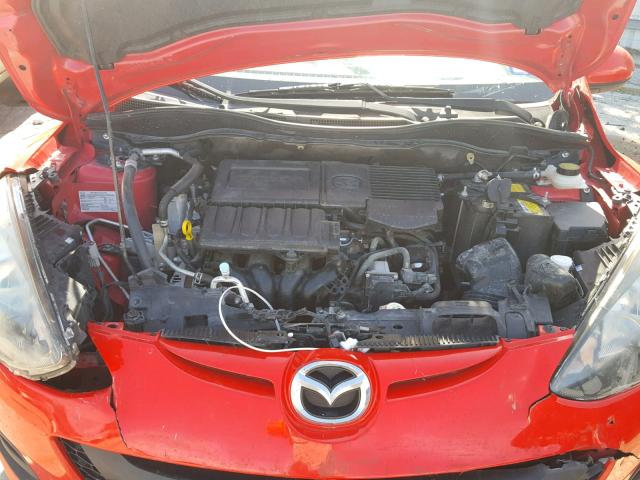 JM1DE1KY2D0167753 - 2013 MAZDA MAZDA2 RED photo 7