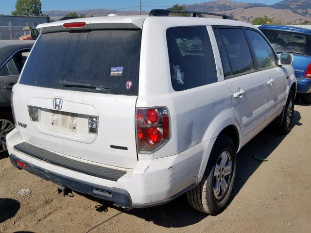 5FNYF18248B001937 - 2008 HONDA PILOT VP WHITE photo 4