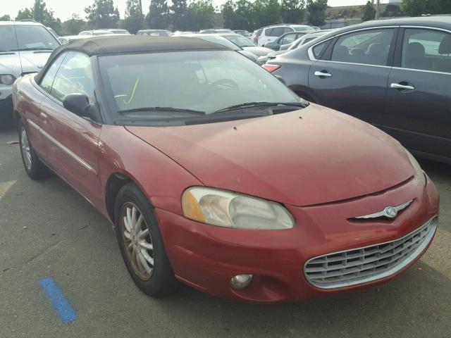 1C3EL55R72N325224 - 2002 CHRYSLER SEBRING LX RED photo 1