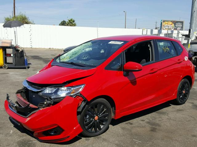 3HGGK5H67JM730289 - 2018 HONDA FIT SPORT RED photo 2