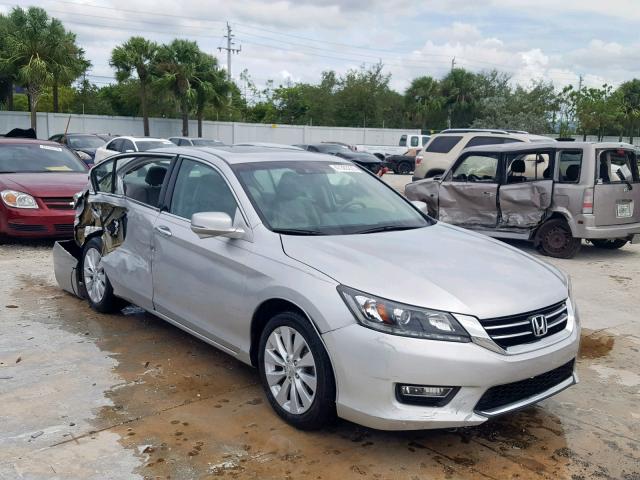 1HGCR3F8XDA035096 - 2013 HONDA ACCORD EXL SILVER photo 1