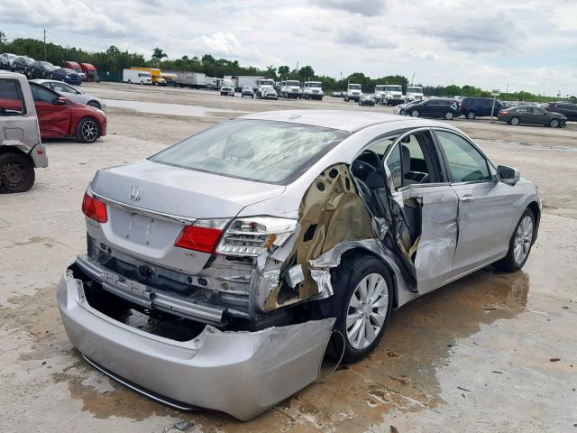 1HGCR3F8XDA035096 - 2013 HONDA ACCORD EXL SILVER photo 4