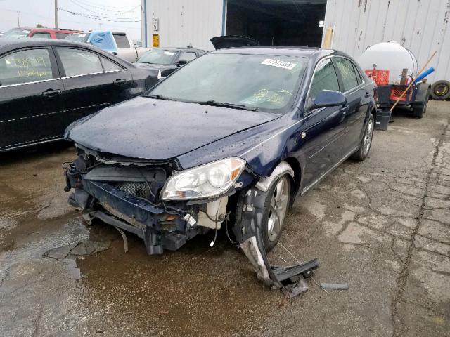 1G1ZH57B28F173072 - 2008 CHEVROLET MALIBU 1LT BLUE photo 2