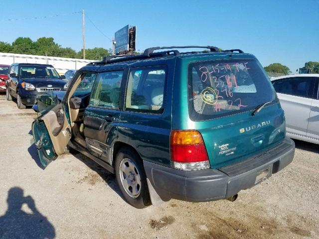 JF1SF6356WH713292 - 1998 SUBARU FORESTER L GREEN photo 3