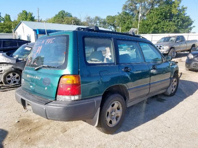 JF1SF6356WH713292 - 1998 SUBARU FORESTER L GREEN photo 4