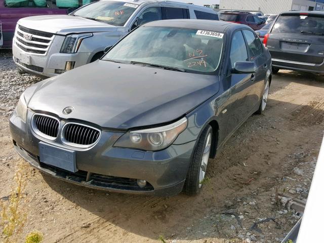 WBANB53566CP02249 - 2006 BMW 550 I GRAY photo 2