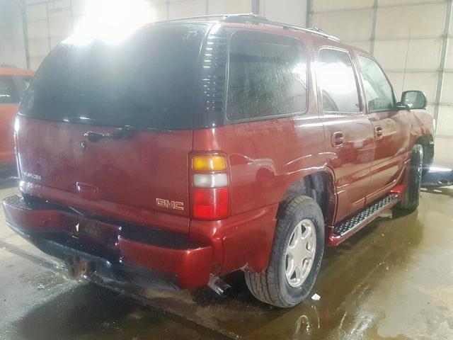 1GKEK63UX3J202705 - 2003 GMC YUKON DENA MAROON photo 4