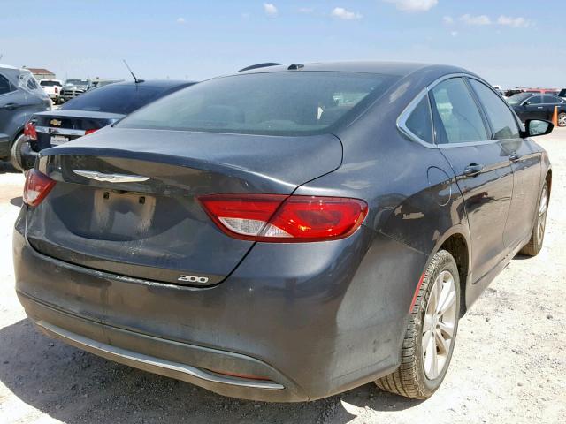 1C3CCCABXFN647009 - 2015 CHRYSLER 200 LIMITE CHARCOAL photo 4