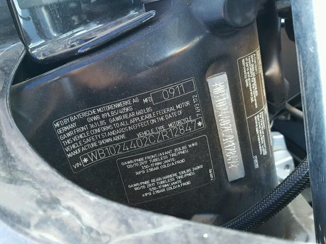 WB1024402CZR12847 - 2012 BMW F800 ST BLACK photo 10