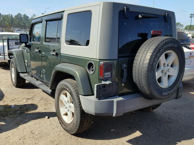 1J4GA59127L116484 - 2007 JEEP WRANGLER S GREEN photo 3