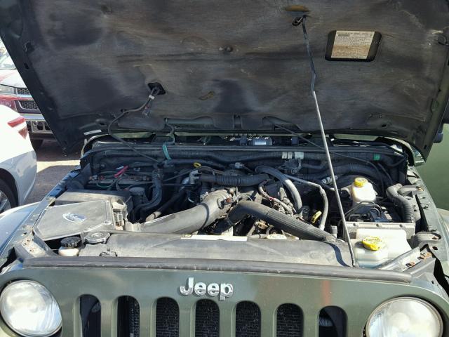 1J4GA59127L116484 - 2007 JEEP WRANGLER S GREEN photo 7