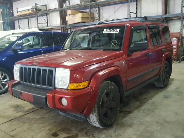 1J8HG48N76C314105 - 2006 JEEP COMMANDER RED photo 2
