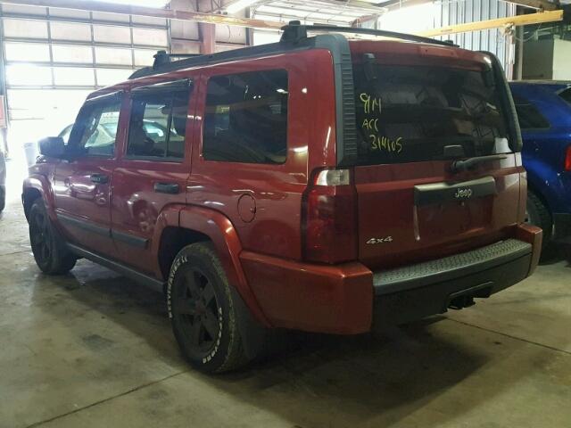1J8HG48N76C314105 - 2006 JEEP COMMANDER RED photo 3
