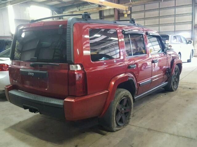 1J8HG48N76C314105 - 2006 JEEP COMMANDER RED photo 4