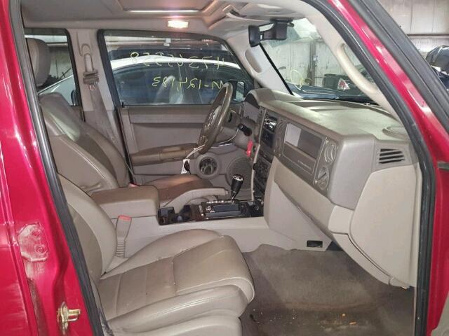 1J8HG48N76C314105 - 2006 JEEP COMMANDER RED photo 5