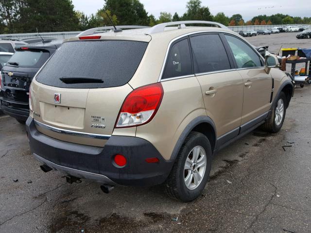 3GSDL43N18S524662 - 2008 SATURN VUE XE TAN photo 4