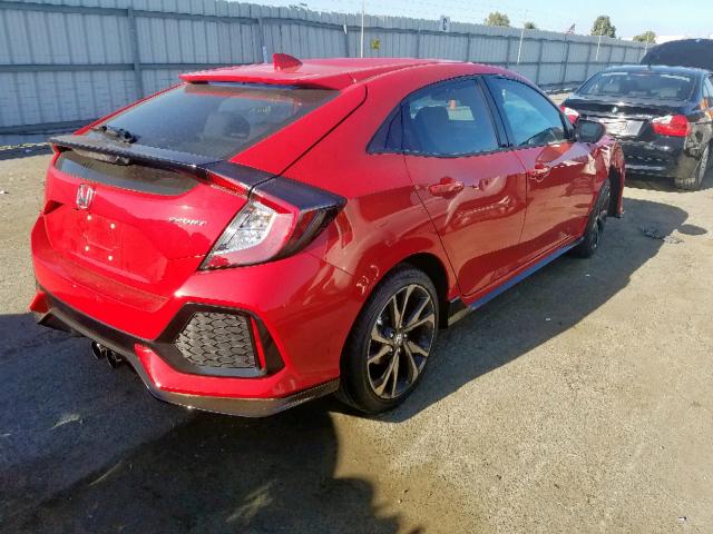 SHHFK7H41KU409924 - 2019 HONDA CIVIC SPOR RED photo 4