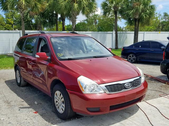 KNDMG4C74C6474712 - 2012 KIA SEDONA LX RED photo 1