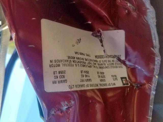 2G2WR524041355634 - 2004 PONTIAC GRAND PRIX BURGUNDY photo 10