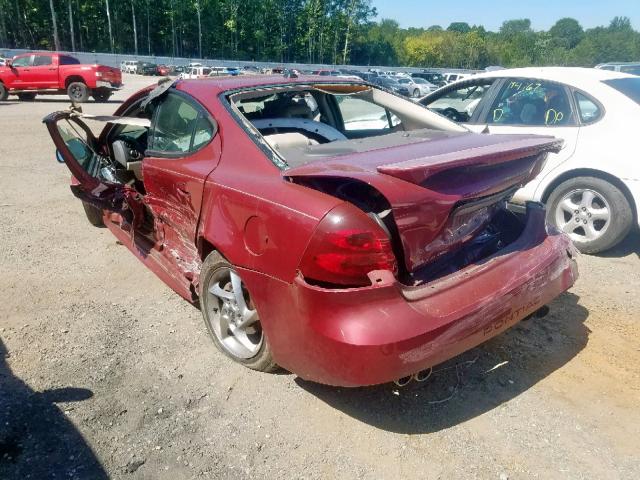 2G2WR524041355634 - 2004 PONTIAC GRAND PRIX BURGUNDY photo 3