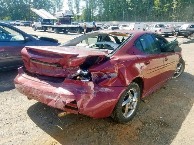 2G2WR524041355634 - 2004 PONTIAC GRAND PRIX BURGUNDY photo 4