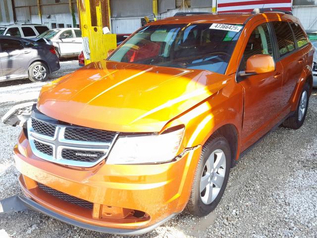 3D4PG1FG5BT518389 - 2011 DODGE JOURNEY MA ORANGE photo 2