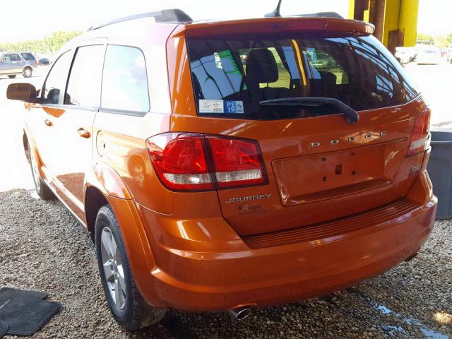 3D4PG1FG5BT518389 - 2011 DODGE JOURNEY MA ORANGE photo 3