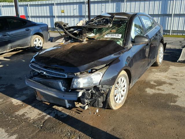 1G1PD5SH6B7206445 - 2011 CHEVROLET CRUZE LS BLACK photo 2