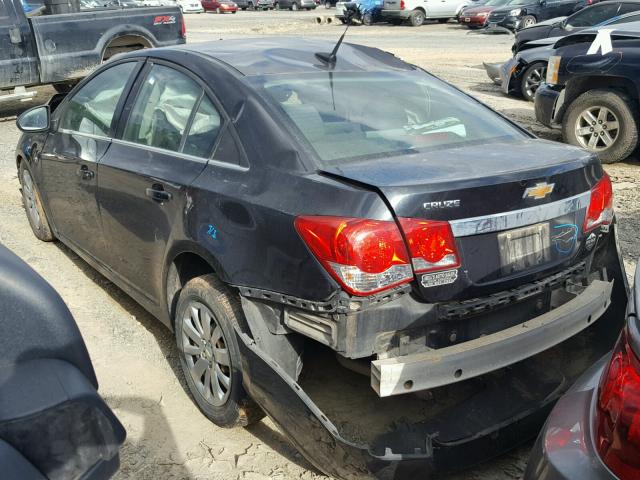 1G1PD5SH6B7206445 - 2011 CHEVROLET CRUZE LS BLACK photo 3