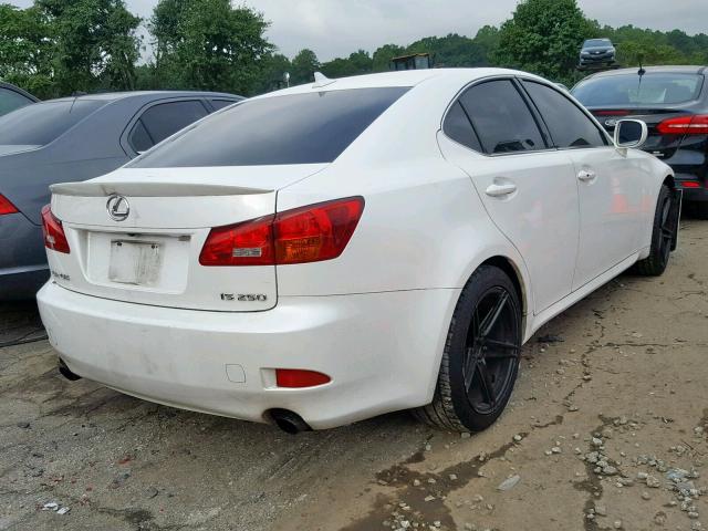 JTHBK262785074066 - 2008 LEXUS IS 250 WHITE photo 4