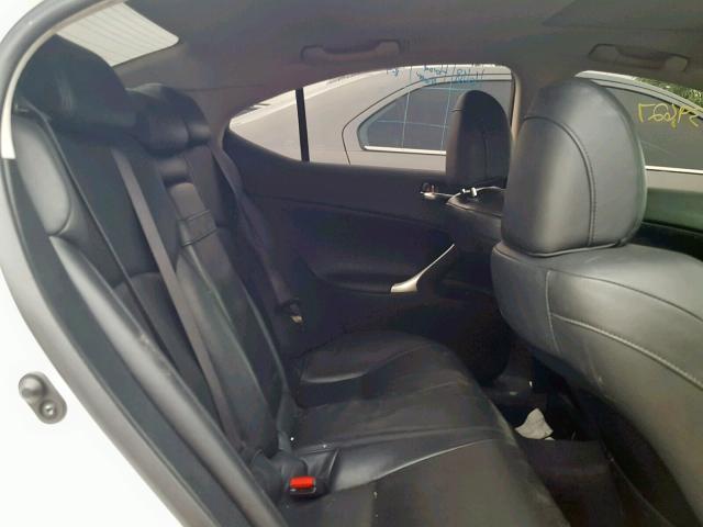 JTHBK262785074066 - 2008 LEXUS IS 250 WHITE photo 6