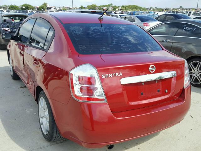 3N1AB6AP6AL684136 - 2010 NISSAN SENTRA 2.0 BURGUNDY photo 3