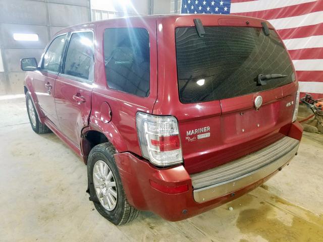 4M2CU97188KJ32065 - 2008 MERCURY MARINER PR RED photo 3