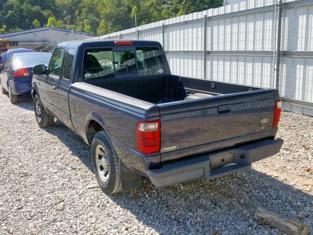 1FTYR14V43TA37527 - 2003 FORD RANGER SUP BLUE photo 3