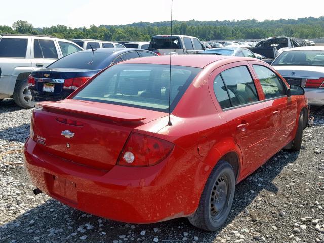 1G1AK52F657531238 - 2005 CHEVROLET COBALT RED photo 4