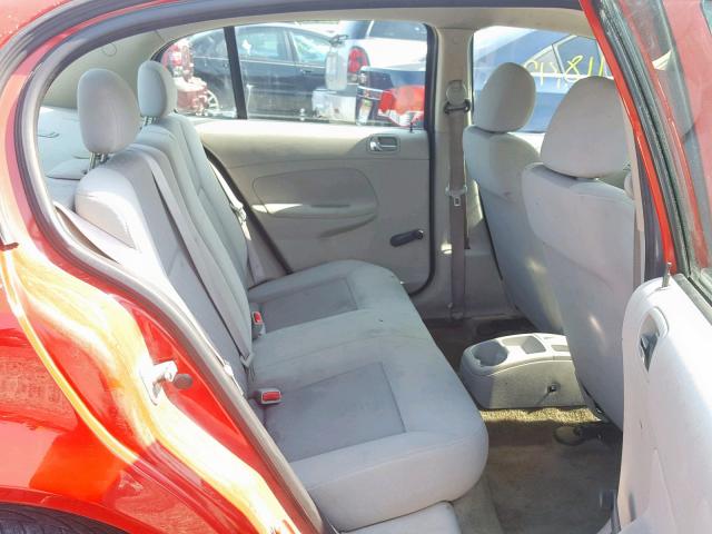 1G1AK52F657531238 - 2005 CHEVROLET COBALT RED photo 6