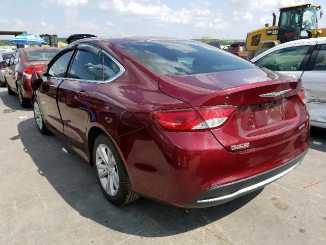 1C3CCCABXFN712635 - 2015 CHRYSLER 200 LIMITE RED photo 3