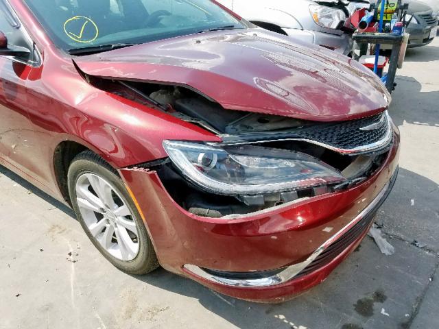 1C3CCCABXFN712635 - 2015 CHRYSLER 200 LIMITE RED photo 9