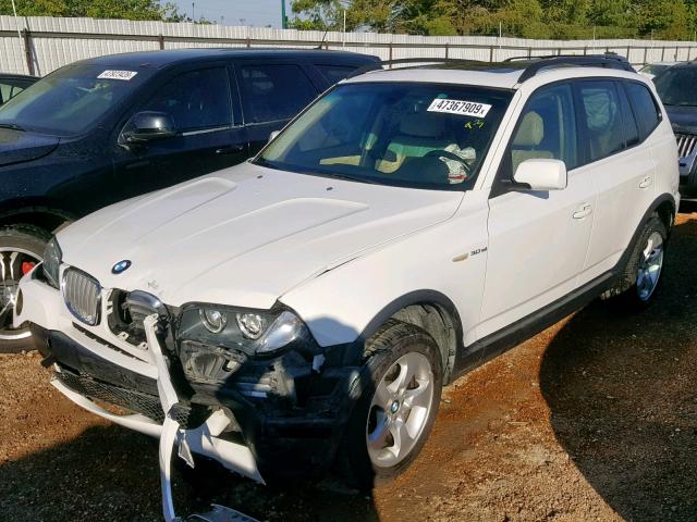 WBXPC93498WJ18410 - 2008 BMW X3 3.0SI WHITE photo 2