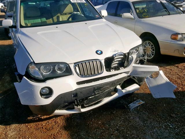 WBXPC93498WJ18410 - 2008 BMW X3 3.0SI WHITE photo 9